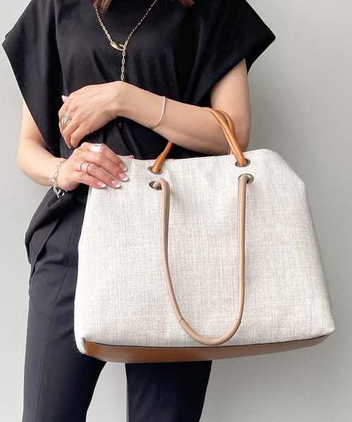 PAOLA NUTTI  （パオラヌッティ）の「【PAOLA NUTTI】コードトートM（トートバッグ・レディース・ベージュ/ブラウン・FREE）」の2枚目の写真