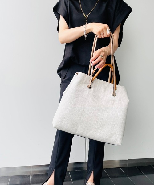 PAOLA NUTTI  （パオラヌッティ）の「【PAOLA NUTTI】コードトートM（トートバッグ・レディース・ベージュ/ブラウン・FREE）」の10枚目の写真