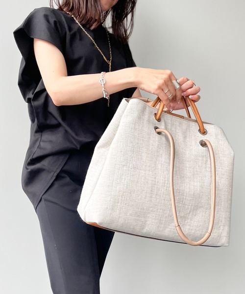 PAOLA NUTTI  （パオラヌッティ）の「【PAOLA NUTTI】コードトートM（トートバッグ・レディース・ベージュ/ブラウン・FREE）」の8枚目の写真