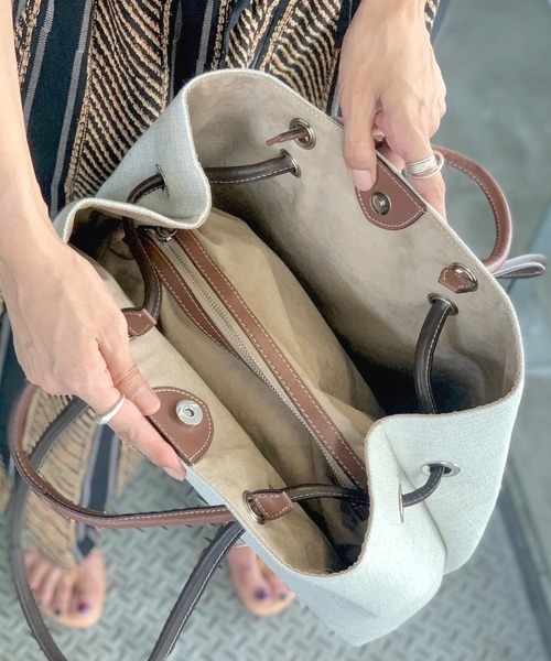 PAOLA NUTTI  （パオラヌッティ）の「【PAOLA NUTTI】コードトートM（トートバッグ・レディース・ベージュ/ブラウン・FREE）」の13枚目の写真