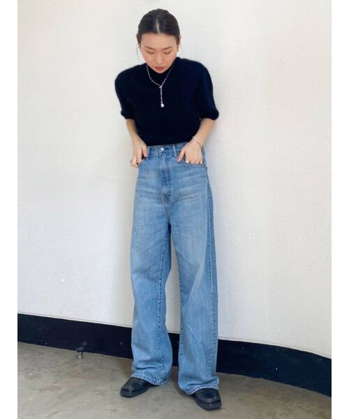 Ungrid（アングリッド）の「ハイネックハーフスリーブニット（ニット/セーター・レディース・アイボリー/ブラック/モカ・FREE）」の15枚目の写真