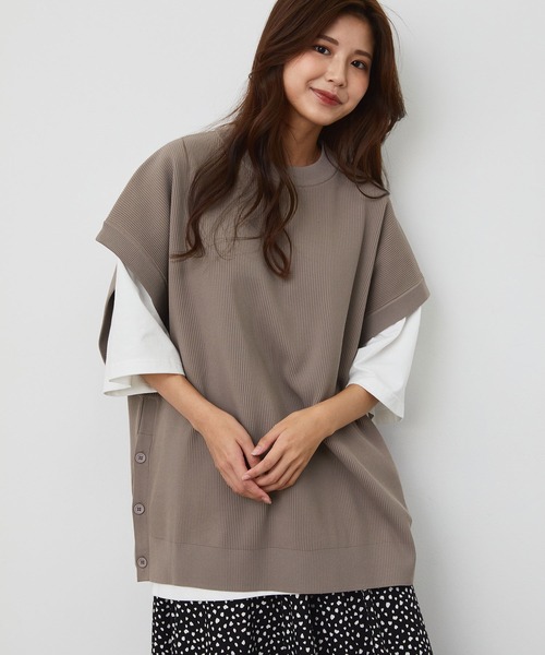 JUNRED(ジュンレッド)の「サイドボタンルーズベスト(ベスト・メンズ・ブラック/ライトグリーン/ベージュ系その他・M/L)」の12枚目の写真