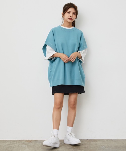 JUNRED(ジュンレッド)の「サイドボタンルーズベスト(ベスト・メンズ・ブラック/ライトグリーン/ベージュ系その他・M/L)」の7枚目の写真