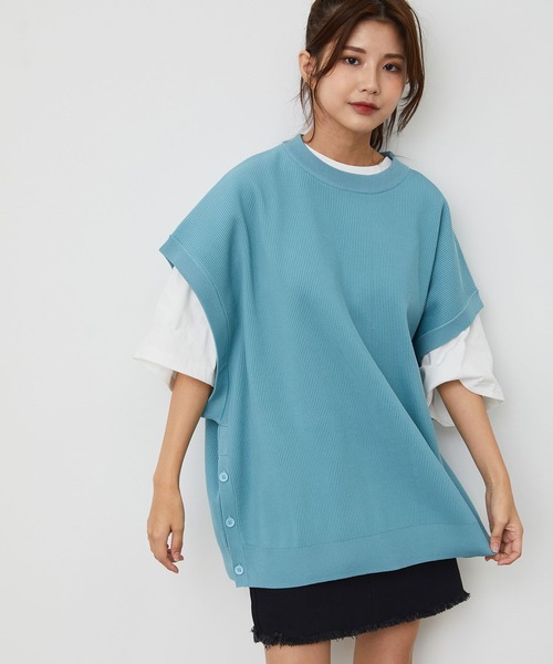 JUNRED(ジュンレッド)の「サイドボタンルーズベスト(ベスト・メンズ・ブラック/ライトグリーン/ベージュ系その他・M/L)」の11枚目の写真