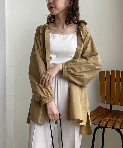 CAPRICIEUX LE'MAGE(カプリシューレマージュ)の「フリルスタンドカラーシャツ(シャツ/ブラウス・レディース・ホワイト/チャコールグレー/ベージュ・FREE)」の12枚目の写真