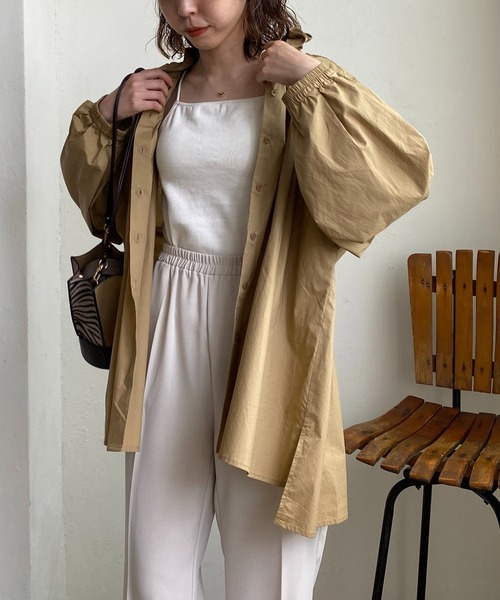 CAPRICIEUX LE'MAGE(カプリシューレマージュ)の「フリルスタンドカラーシャツ(シャツ/ブラウス・レディース・ホワイト/チャコールグレー/ベージュ・FREE)」の13枚目の写真