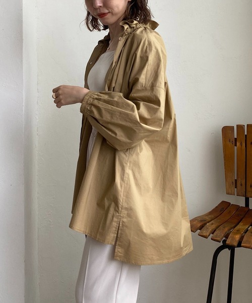 CAPRICIEUX LE'MAGE(カプリシューレマージュ)の「フリルスタンドカラーシャツ(シャツ/ブラウス・レディース・ホワイト/チャコールグレー/ベージュ・FREE)」の15枚目の写真