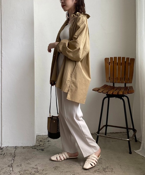 CAPRICIEUX LE'MAGE(カプリシューレマージュ)の「フリルスタンドカラーシャツ(シャツ/ブラウス・レディース・ホワイト/チャコールグレー/ベージュ・FREE)」の18枚目の写真