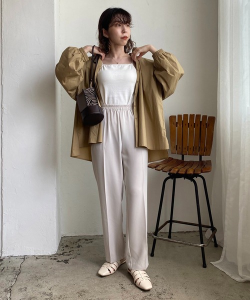 CAPRICIEUX LE'MAGE(カプリシューレマージュ)の「フリルスタンドカラーシャツ(シャツ/ブラウス・レディース・ホワイト/チャコールグレー/ベージュ・FREE)」の19枚目の写真