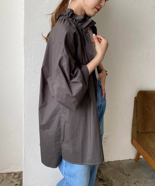 CAPRICIEUX LE'MAGE(カプリシューレマージュ)の「フリルスタンドカラーシャツ(シャツ/ブラウス・レディース・ホワイト/チャコールグレー/ベージュ・FREE)」の22枚目の写真