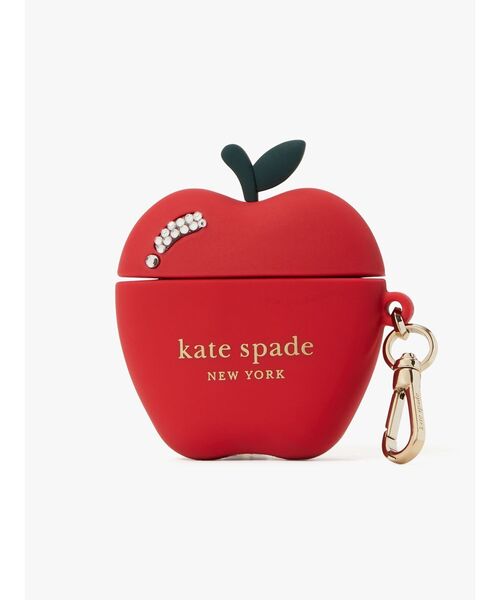 kate spade new york(ケイトスペード ニューヨーク)の「オン ア ロール シリコン アップル エアポッド ケース(スマホグッズ・レディース・レッド・ONESIZE)」の1枚目の写真
