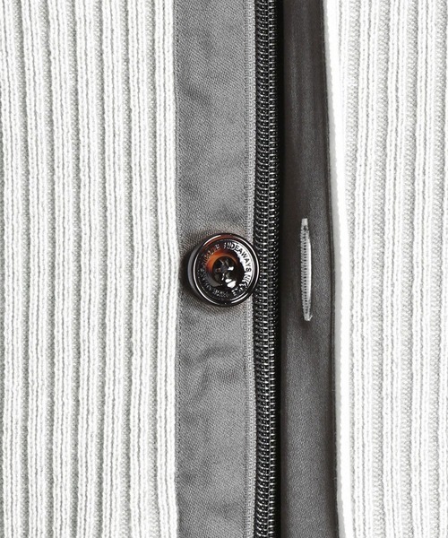 HIDEAWAYS NICOLE（ハイダウェイニコル）の「スタンドリブニットブルゾン（カーディガン/ボレロ・メンズ・ホワイト×ブラック/ホワイト×グレー/ブラック×ホワイト/レッド系その他・MEDIUM/LARGE/X-LARGE）」の14枚目の写真