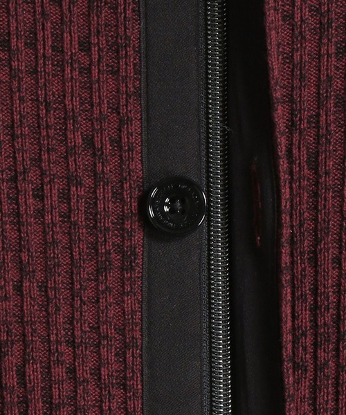 HIDEAWAYS NICOLE（ハイダウェイニコル）の「スタンドリブニットブルゾン（カーディガン/ボレロ・メンズ・ホワイト×ブラック/ホワイト×グレー/ブラック×ホワイト/レッド系その他・MEDIUM/LARGE/X-LARGE）」の15枚目の写真