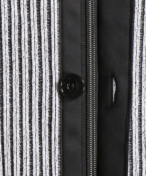 HIDEAWAYS NICOLE（ハイダウェイニコル）の「スタンドリブニットブルゾン（カーディガン/ボレロ・メンズ・ホワイト×ブラック/ホワイト×グレー/ブラック×ホワイト/レッド系その他・MEDIUM/LARGE/X-LARGE）」の17枚目の写真