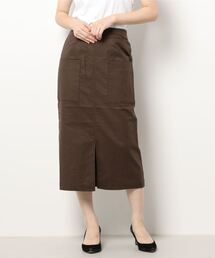 Te chichi | 綿麻アウトポケットタイトスカート(スカート)