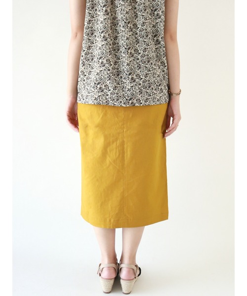 Te chichi（テチチ）の「綿麻アウトポケットタイトスカート（スカート・レディース・ネイビー/カーキ/イエロー・SMALL/MEDIUM）」の14枚目の写真