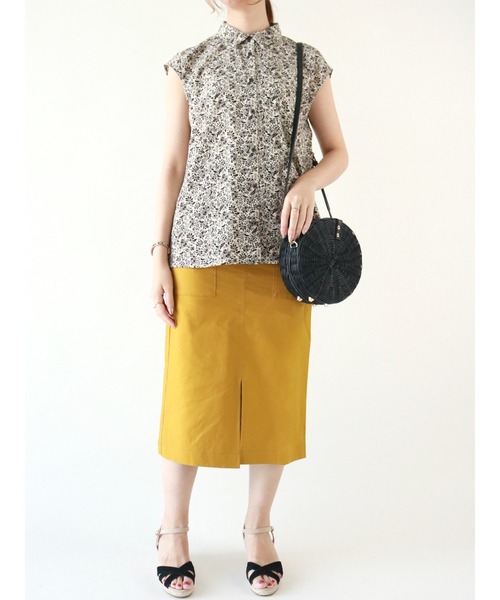 Te chichi（テチチ）の「綿麻アウトポケットタイトスカート（スカート・レディース・ネイビー/カーキ/イエロー・SMALL/MEDIUM）」の12枚目の写真