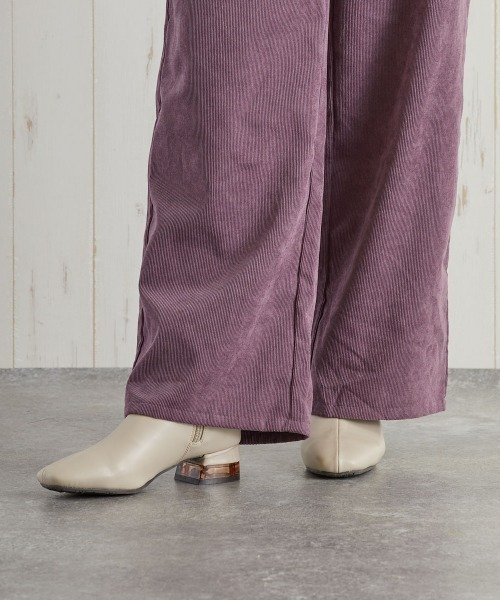 JELLY BEANS（ジェリービーンズ）の「クリアコンビヒールストレッチショートブーツ(214-40208)JELLY BEANS(ジェリービーンズ)（ブーツ・レディース・ブラック/アイボリー/ダークブラウン・S/M/L/LL）」の21枚目の写真