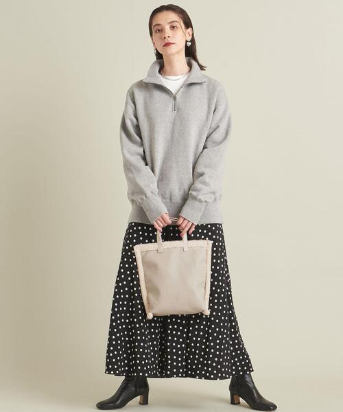 BEAUTY&YOUTH UNITED ARROWS(ビューティーアンドユースユナイテッドアローズ)の「BY フェイクレザー×ボア リバーシブルトートバッグ -4WAY- ∴ ◆(トートバッグ・レディース・ブラック/オフホワイト/ライム・FREE)」の9枚目の写真