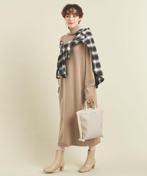 BEAUTY&YOUTH UNITED ARROWS(ビューティーアンドユースユナイテッドアローズ)の「BY フェイクレザー×ボア リバーシブルトートバッグ -4WAY- ∴ ◆(トートバッグ・レディース・ブラック/オフホワイト/ライム・FREE)」の11枚目の写真