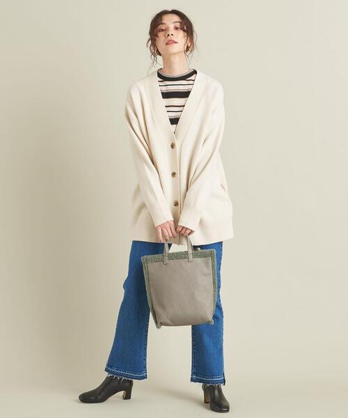 BEAUTY&YOUTH UNITED ARROWS(ビューティーアンドユースユナイテッドアローズ)の「BY フェイクレザー×ボア リバーシブルトートバッグ -4WAY- ∴ ◆(トートバッグ・レディース・ブラック/オフホワイト/ライム・FREE)」の18枚目の写真
