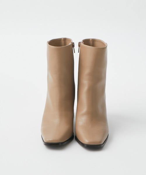 RIVE DROITE（リヴドロワ）の「シンプルなデザインが魅力　スクエアショートブーツ（ブーツ・レディース・ブラック/ベージュ・S/M/L）」の5枚目の写真