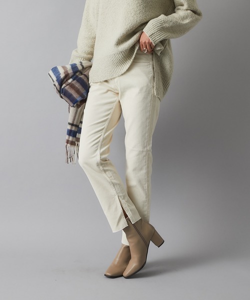 RIVE DROITE（リヴドロワ）の「シンプルなデザインが魅力　スクエアショートブーツ（ブーツ・レディース・ブラック/ベージュ・S/M/L）」の14枚目の写真