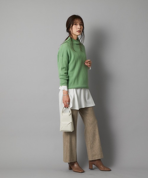 RIVE DROITE（リヴドロワ）の「シンプルなデザインが魅力　スクエアショートブーツ（ブーツ・レディース・ブラック/ベージュ・S/M/L）」の10枚目の写真