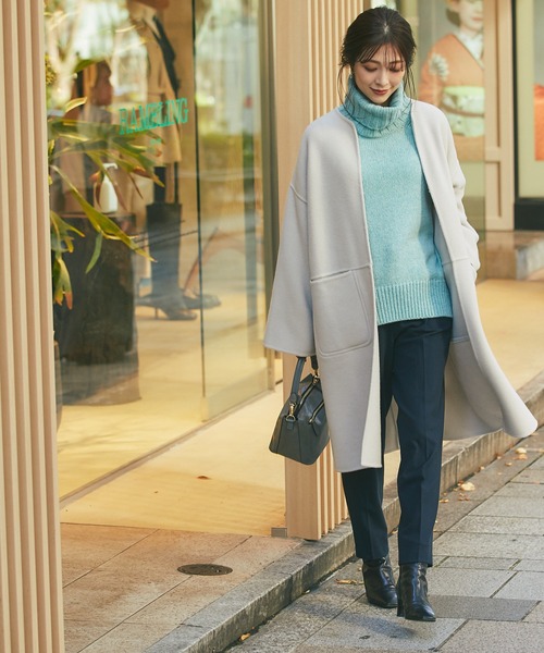 RIVE DROITE（リヴドロワ）の「シンプルなデザインが魅力　スクエアショートブーツ（ブーツ・レディース・ブラック/ベージュ・S/M/L）」の12枚目の写真