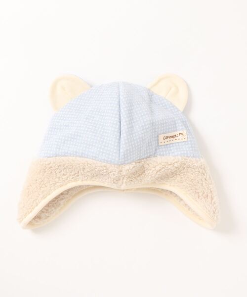connect M(コネクトエム)の「動物ウインター(キャップ・キッズ・ピンク/ブルー・M size/S size)」の2枚目の写真