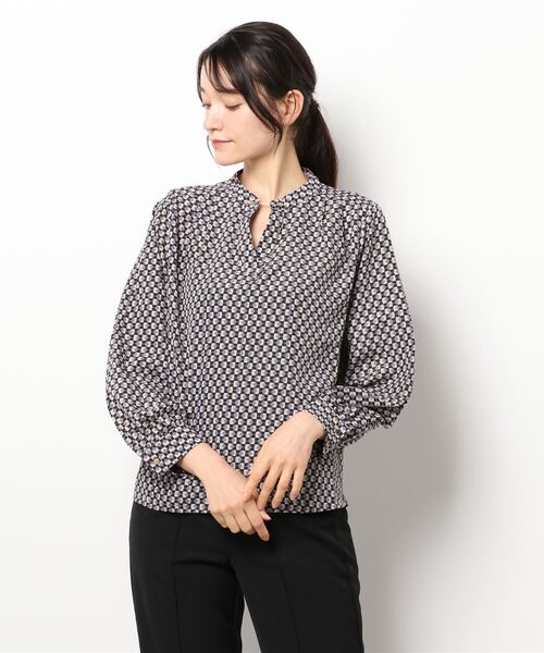 Te chichi TERRASSE（テチチテラス）の「2WAYボウタイブラウス（シャツ/ブラウス・レディース・パープル/グリーン/キャメル/チャコール・ﾌﾘ-）」の7枚目の写真