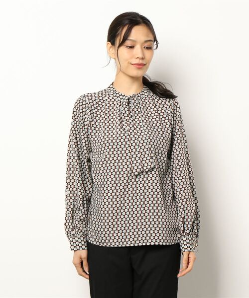 Te chichi TERRASSE（テチチテラス）の「2WAYボウタイブラウス（シャツ/ブラウス・レディース・パープル/グリーン/キャメル/チャコール・ﾌﾘ-）」の3枚目の写真