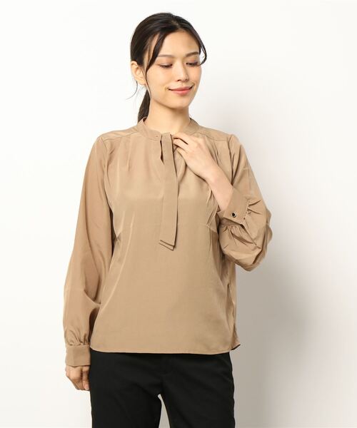 Te chichi TERRASSE（テチチテラス）の「2WAYボウタイブラウス（シャツ/ブラウス・レディース・パープル/グリーン/キャメル/チャコール・ﾌﾘ-）」の8枚目の写真