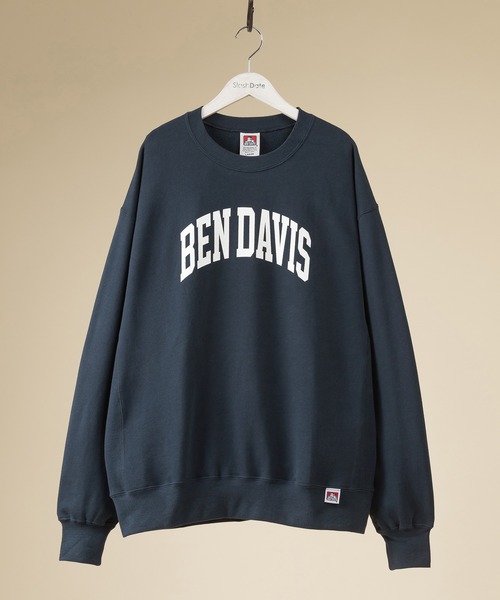 BEN DAVIS(ベンデイビス)の「【BENDAVIS/ベンデイビス】カレッジプリントクルーネックスウェット(スウェット・メンズ・ブラック/パープル/ネイビー/オフホワイト・M/L/XL)」の4枚目の写真