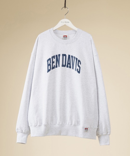 BEN DAVIS(ベンデイビス)の「【BENDAVIS/ベンデイビス】カレッジプリントクルーネックスウェット(スウェット・メンズ・ブラック/パープル/ネイビー/オフホワイト・M/L/XL)」の2枚目の写真