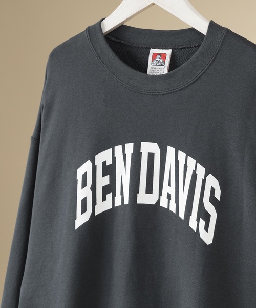 BEN DAVIS(ベンデイビス)の「【BENDAVIS/ベンデイビス】カレッジプリントクルーネックスウェット(スウェット・メンズ・ブラック/パープル/ネイビー/オフホワイト・M/L/XL)」の18枚目の写真