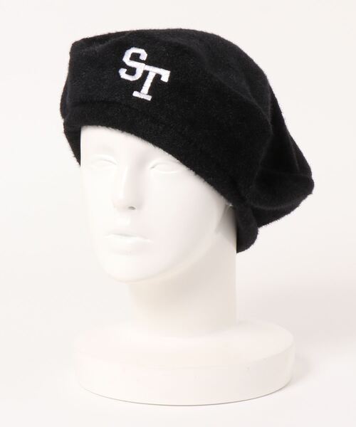 SUPERTHANKS（スーパーサンクス）の「/SUPER THANKS/COLLEGE LOGO BOA BELET（ハンチング/ベレー帽・レディース・ブラック/グレー/モカ・FREE）」の2枚目の写真
