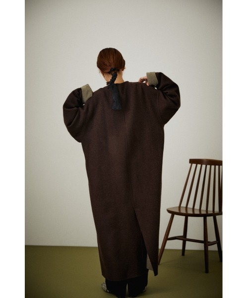 Ka na ta ice coat black×brown コート Ka na ta ice coat black×brown コート