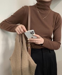 フィットハイネックカットソ ー