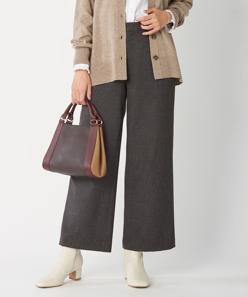 J.PRESS(ジェイプレス)の「【洗える】チェルビックチェック ストレート パンツ(その他パンツ・レディース・ブラウン系3/グレー系3・T15/T13)」の2枚目の写真