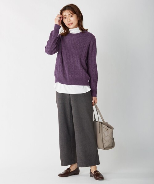 J.PRESS(ジェイプレス)の「【洗える】チェルビックチェック ストレート パンツ(その他パンツ・レディース・ブラウン系3/グレー系3・T15/T13)」の8枚目の写真