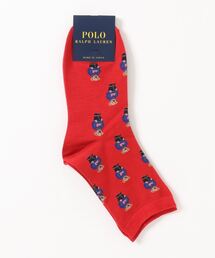 POLO RALPH LAUREN | POLO RALPH LAUREN レディース 日本製 毛混 フラックミニベア総柄 クルーソックス 03208437(ソックス/靴下)