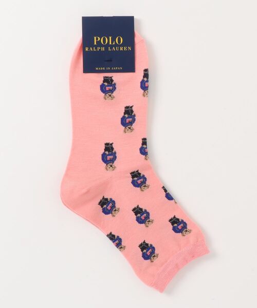 POLO RALPH LAUREN(ポロ ラルフ ローレン)の「POLO RALPH LAUREN レディース フラッグミニベア総柄 クルーソックス 03208537(ソックス/靴下・レディース・ライトグレー/ネイビー/アイボリー/パープル系その他/レッド系その他/サーモンピンク/コバルトブルー・22-24cm/23-25cm)」の6枚目の写真