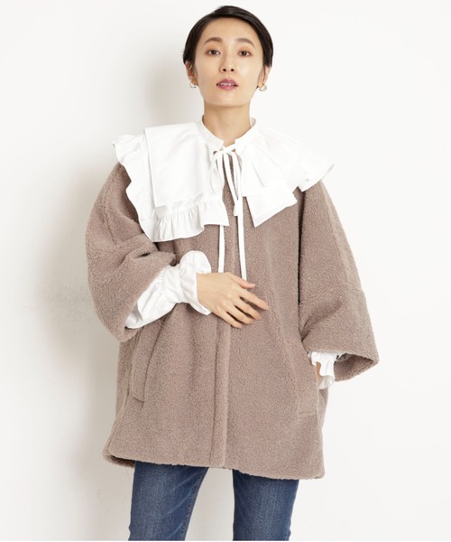 CADUNE（カデュネ）の「ノーカラーショートコート（ノーカラー