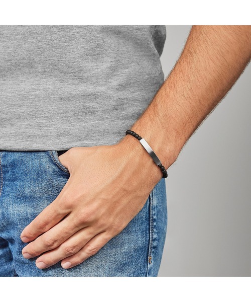 FOSSIL（フォッシル）の「フォッシル アクセサリー メンズ ブレスレット  JF03247040（ブレスレット・メンズ・ブラック・FREE）」の2枚目の写真