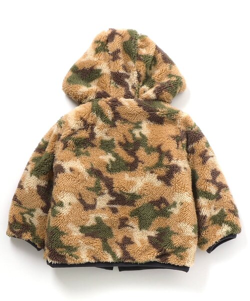 BREEZE(ブリーズ)の「中綿ボアリバーシブルブルゾン(ブルゾン・キッズ・オレンジ/カモフラージュ/エメラルド/ベージュ/ピンク・110/100/150/120/140/90/130)」の9枚目の写真