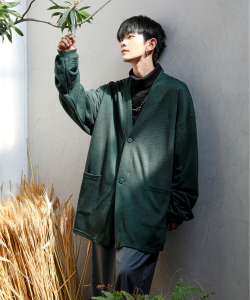 neos（ネオス）の「【neos -addictive design-】ビッグシルエット 2ボタン ニット カーディガン（カーディガン/ボレロ・メンズ・ブラック/ブラウン/ブルー/グリーン・MEDIUM/LARGE）」の5枚目の写真