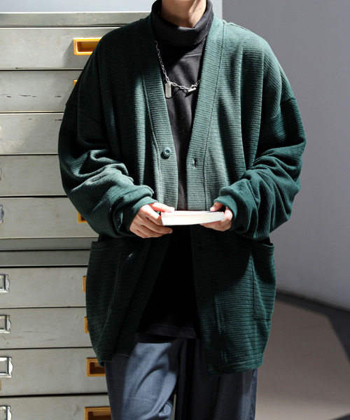 neos（ネオス）の「【neos -addictive design-】ビッグシルエット 2ボタン ニット カーディガン（カーディガン/ボレロ・メンズ・ブラック/ブラウン/ブルー/グリーン・MEDIUM/LARGE）」の8枚目の写真