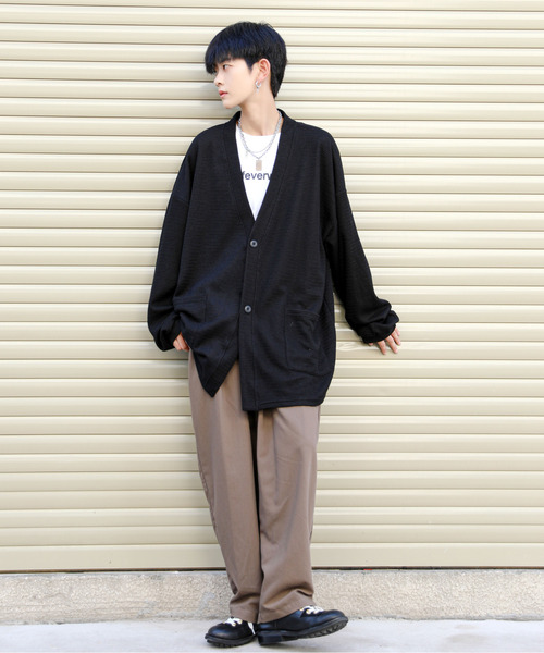 neos（ネオス）の「【neos -addictive design-】ビッグシルエット 2ボタン ニット カーディガン（カーディガン/ボレロ・メンズ・ブラック/ブラウン/ブルー/グリーン・MEDIUM/LARGE）」の18枚目の写真