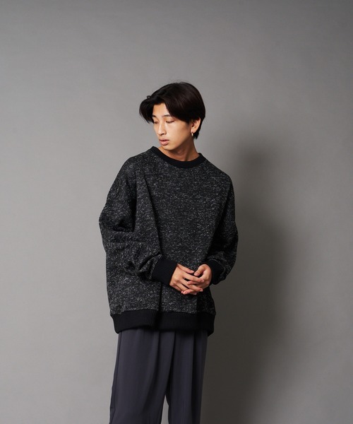 UNIIT(ユニット)の「【UNIIT/ユニット】カルゼニットフリースルーズクルーネック(スウェット・メンズ・ホワイト/チャコールグレー/ブラック/ベージュ/杢グレー・SMALL/MEDIUM/LARGE)」の3枚目の写真